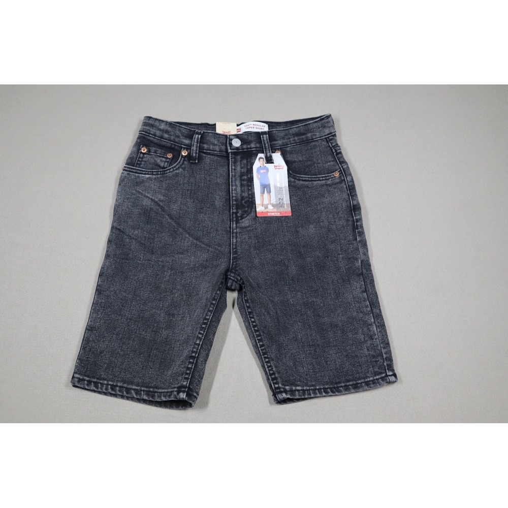 Levi's Kids Regular 502 Denim Taper Shorts - Black - Size 16
